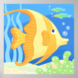 poster - decor tropical fofo