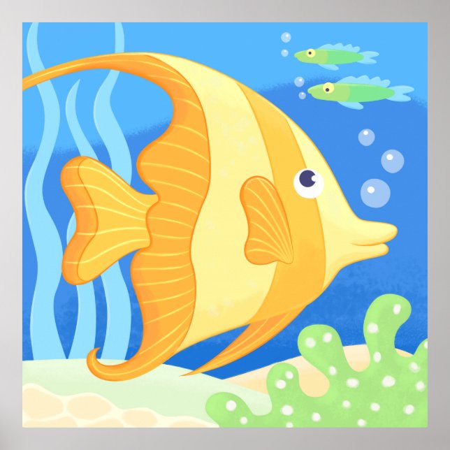 poster - decor tropical fofo (Frente)