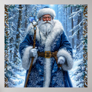 Poster Decoração Clássica de Natal do Papai Noel