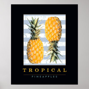 Pôster decoração com frutas.ananás