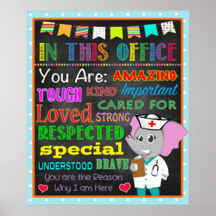 Poster Decoração da enfermeira da escola, decoração