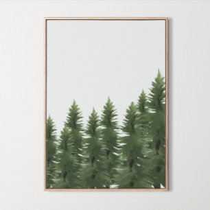 Poster Decoração da Sala de Arte da Madeira Pine Pine Tre