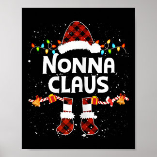 Poster Decoração das Luzes de Natal de Nonna Claus Santa
