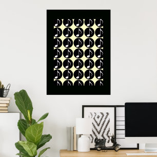 Pôster decoração das notas musicais