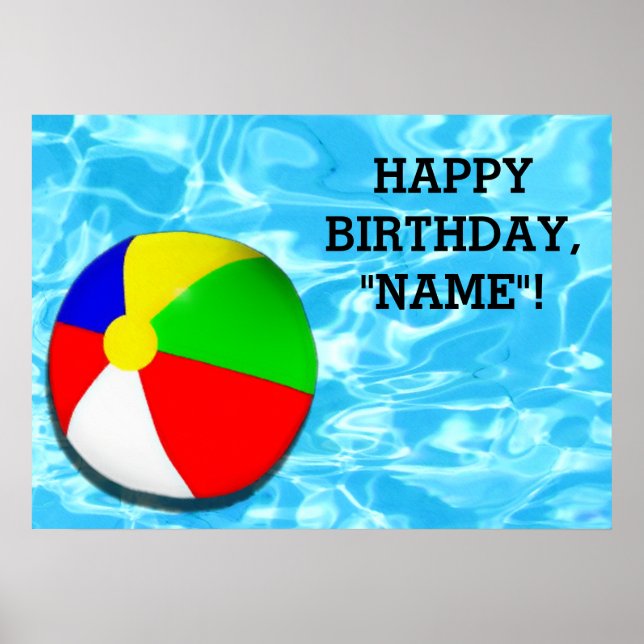 Pôster decoração de aniversário de criança (Frente)