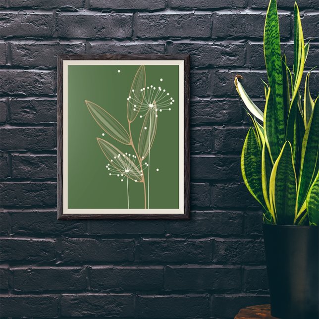 Poster Decoração de Arte Floral Abstrata Boho Moderna (Criador carregado)