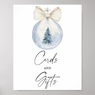 Poster Decoração de árvore de inverno CARTÕES E PRESENTES