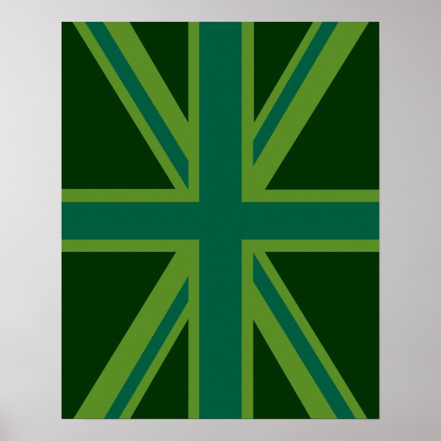 Poster Decoração de bandeira da União Verde (Frente)