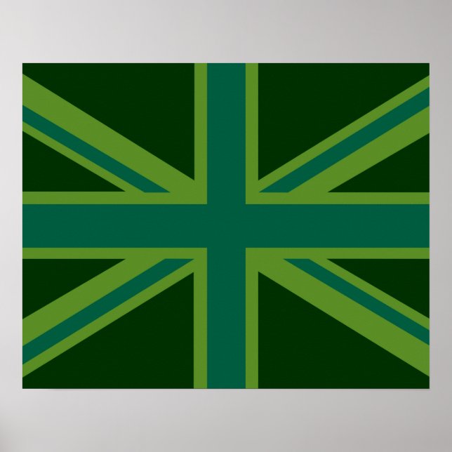 Pôster Decoração de bandeira da União Verde (Frente)