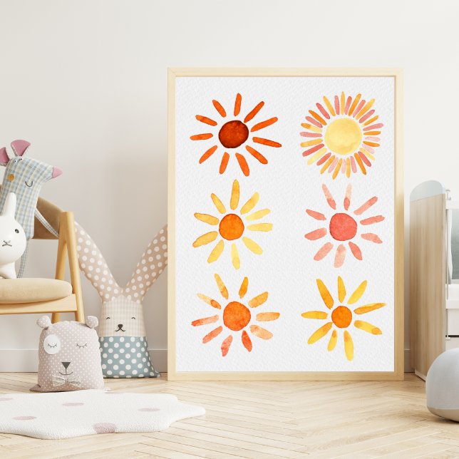 Poster Decoração de Berçário Boho Sunshine para Quarto de (Criador carregado)