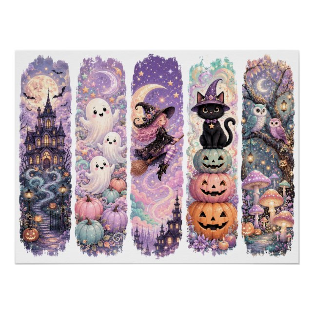 Pôster Decoração de bruxa, Halloween assustador (Frente)