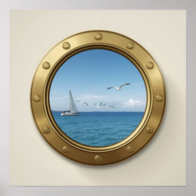 Poster Decoração de Cabine de Navio de Cruzeiro (Frente)