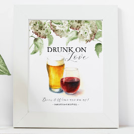 Poster Decoração de Casamento com Hortênsias Sinais de Ba