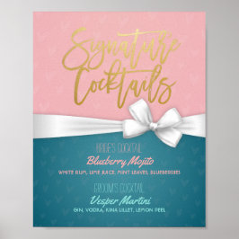 Poster Decoração de Casamento da Assinatura Chic Cocktail