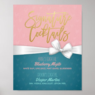 Poster Decoração de Casamento da Assinatura Chic Cocktail