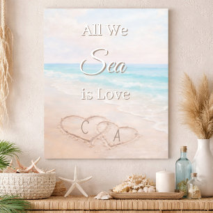 Poster Decoração de casamento Tudo o que vemos é Amor Are