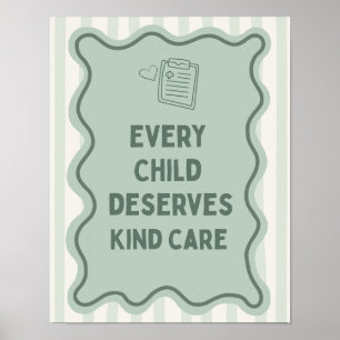 Poster Decoração de escritório de enfermeira escolar acon