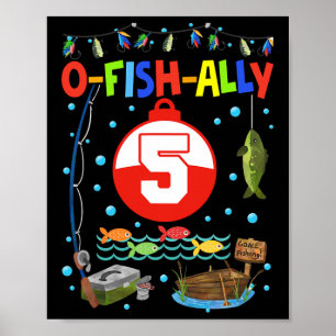 Poster Decoração de festa de aniversário de 5 anos para m
