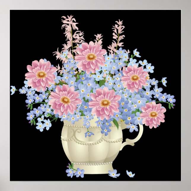 Poster decoração de flores (Frente)