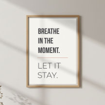 Decoração de Meditação Calma, Citação Minimalista 