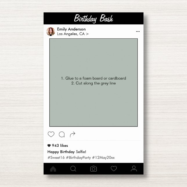 Pôster Decoração de Moldura de Cabine de Fotos para Festa (Criador carregado)