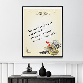 Poster Decoração de Muro de Perseverança, citações Inspir