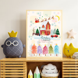 Poster Decoração de Natal da Cores-d'Água Cólvora