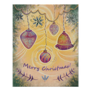 Pôster decoração de Natal e Poster de árvore
