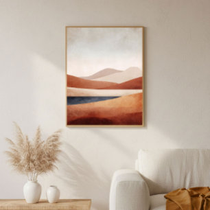 Poster Decoração de paisagem abstrata da bacia do deserto