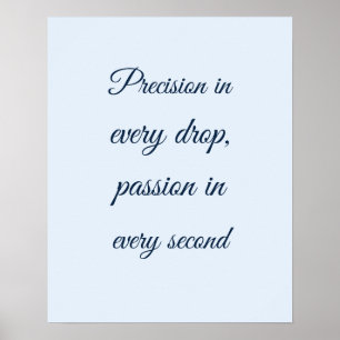 Poster Decoração de Perfusista em Texto com Letra Azul Pa