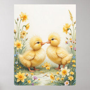 Poster Decoração de Primavera de Parede Adorável