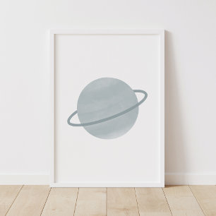 Poster Decoração de quarto infantil para tema de planeta 