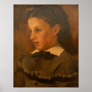 Poster Decoração de retrato vintage de Renoir Dark Academ