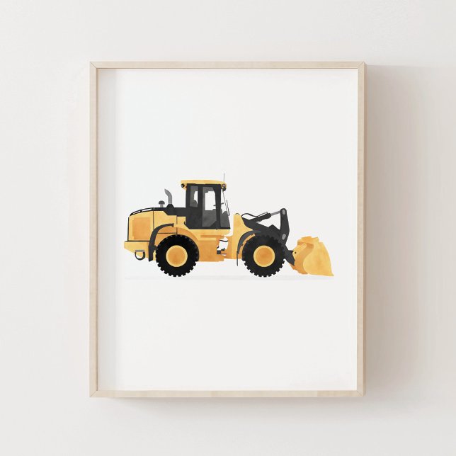 Poster Decoração de Veículo de Construção Carregadeira Fr (Criador carregado)