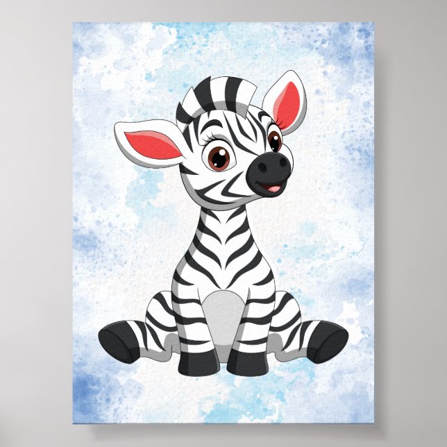 Poster Decoração Divertida para Quarto de Criança com Zeb (Frente)