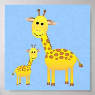 Pôster Decoração do berçário do Giraffe/do bebê