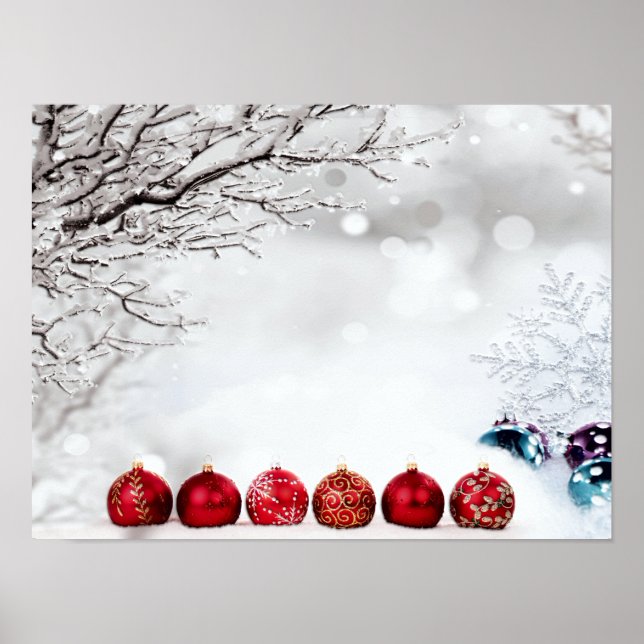 Poster Decoração do enfeites de natal (Frente)