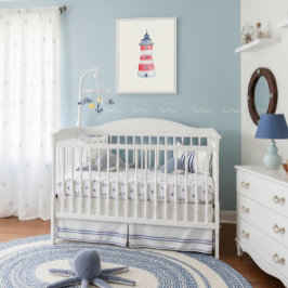 Poster Decoração do Farino Náutico do Oceano Náutico