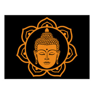 Pôster Decoração do Muro do Budista