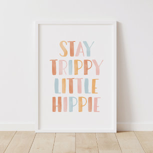 Poster Decoração do Quarto das Meninas Hippie Fique Tripa