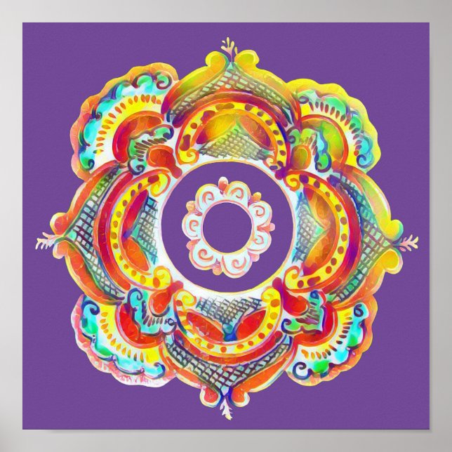 Poster Decoração folclórica tradicional ucrânia (Frente)