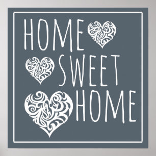 Poster Decoração Home doce Home