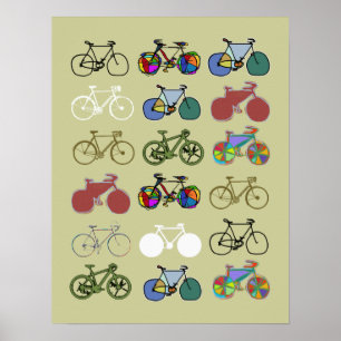Poster decoração inspirada em bicicleta maravilhosa