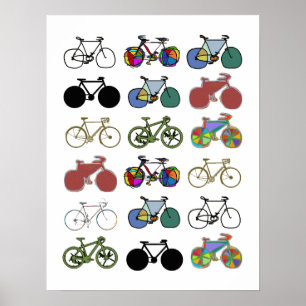 Poster decoração inspirada em maravilhoso ciclismo
