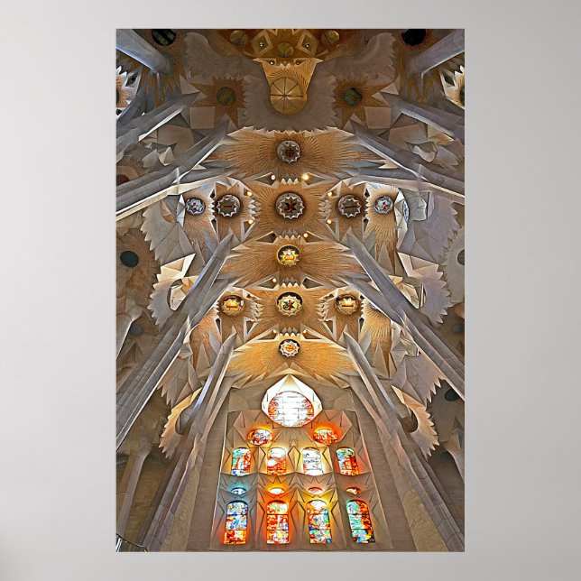 Poster Decoração Interior da Sagrada Família (Frente)