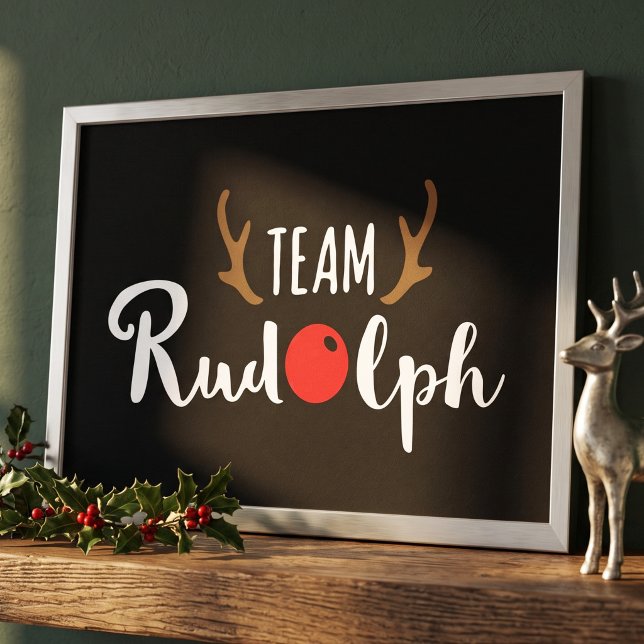 Poster Decoração Moderna de Férias da Team Rudolph (Criador carregado)