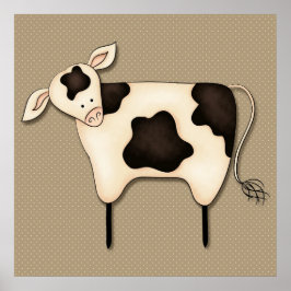 Poster Decoração primitiva da Vaca do País