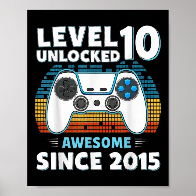 Poster Decorações de Aniversário de 10 Anos Filho Menino  (Frente)