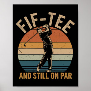 Poster Decorações de Aniversário de Golfe Fif-tee Golf Pu