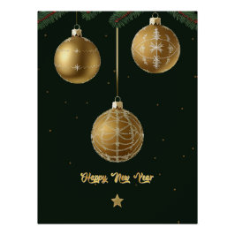 Pôster Decorações de Férias Festivas de Natal